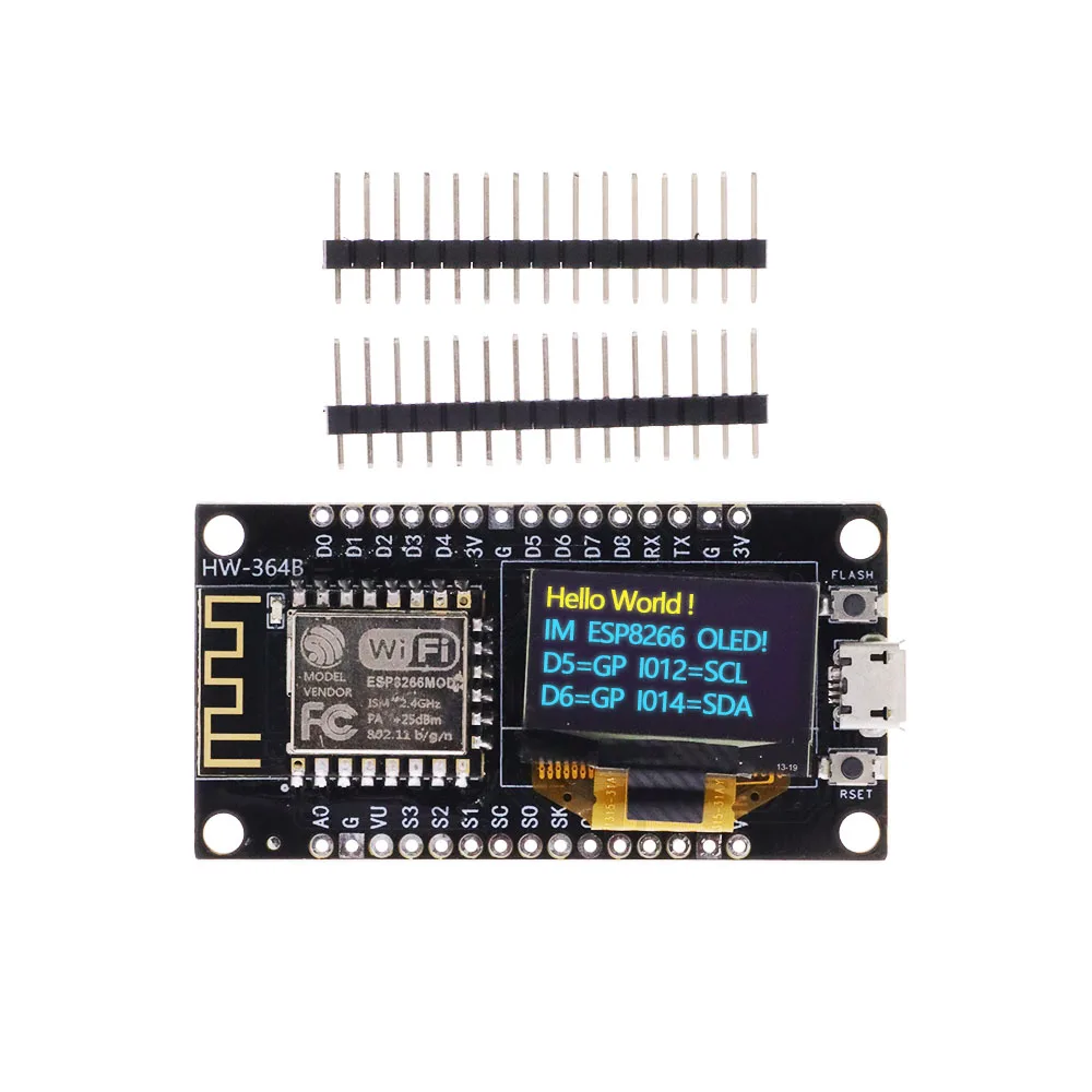 NodeMCU Development Board with 0.96‘’ OLED Display,CH340,ESP-12E WiFi Module,Micro Type-c USB for Arduino/Micropython ESP8266