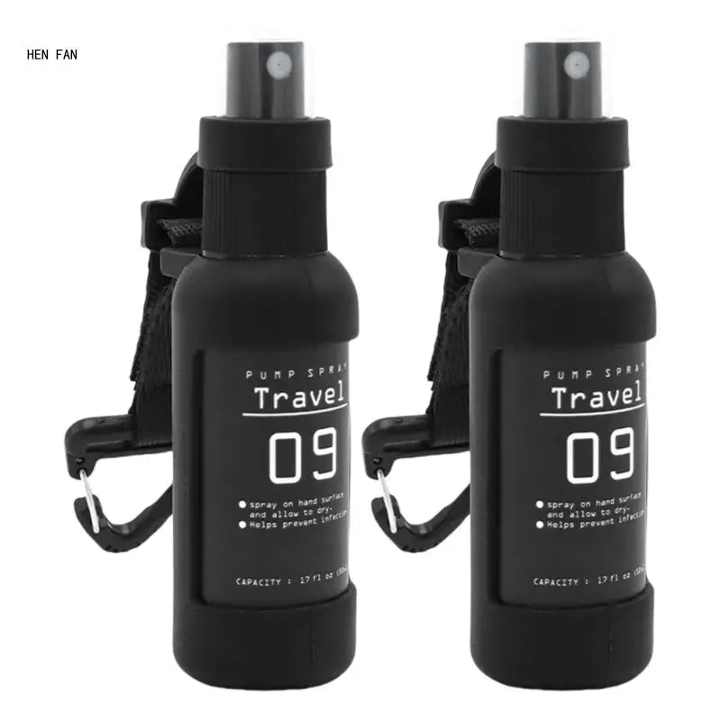 2lots Light Weight Disinfectant Bottle Alcohols Durability Dispenser Bottle for Sanitation During Camping M89D