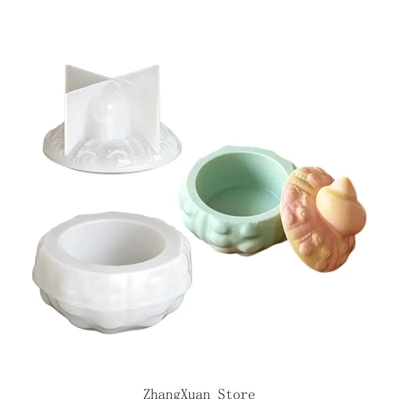 Storage Box Form with Shell Profile for Handmade Pottery Work 3XUF