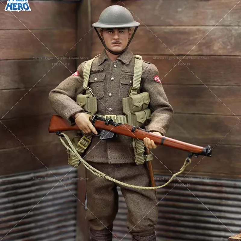 DID Mobile Hero XB80028 Scala 1/12 Seconda Guerra Mondiale I Esercito Britannico Fanteria Alberto Marrone Set Completo Action Figure Soldato da 6 pollici