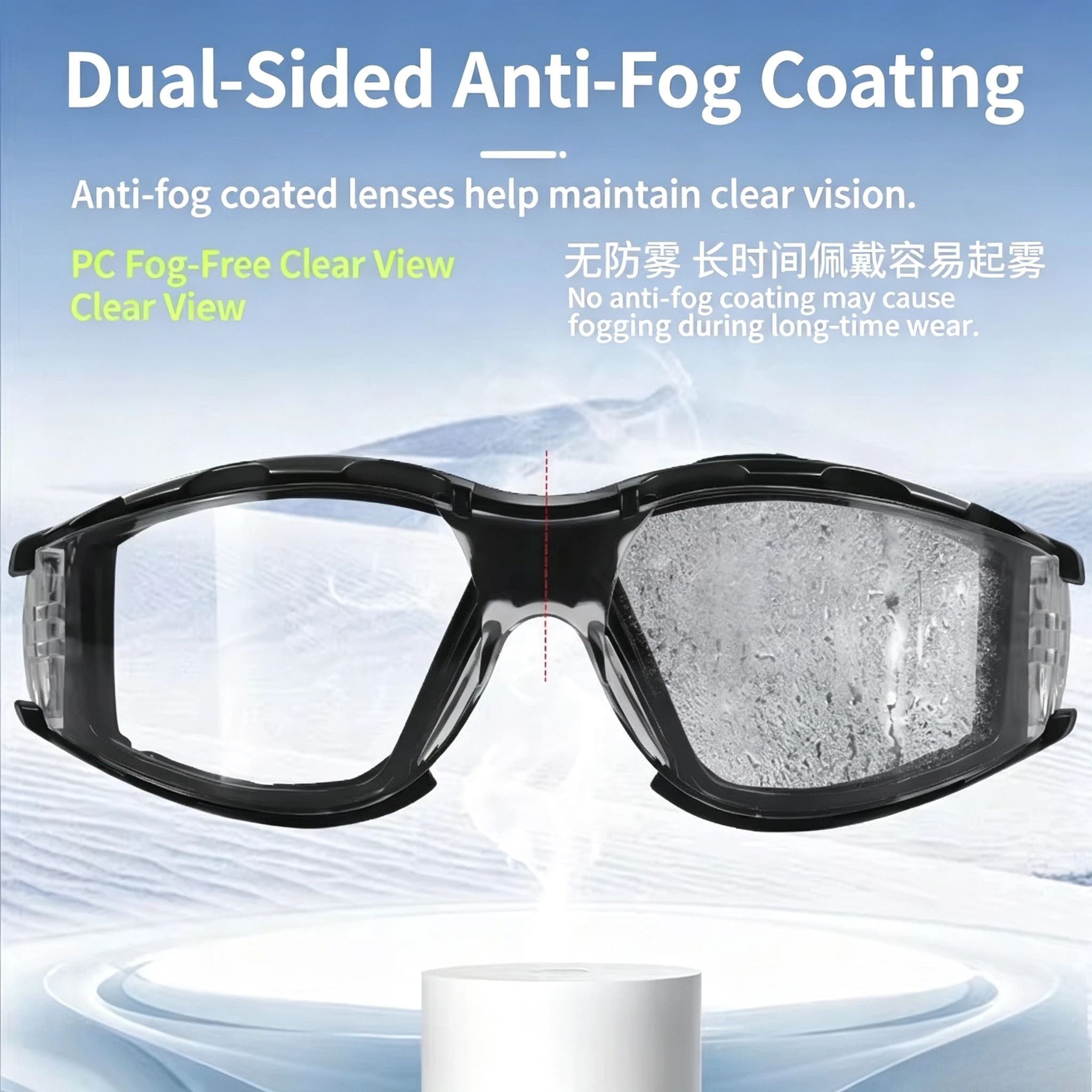 Motorcycle riding windproof glasses, protective goggles, dust-proof, no fogging, splash-proof, dust-proof, sand-proof