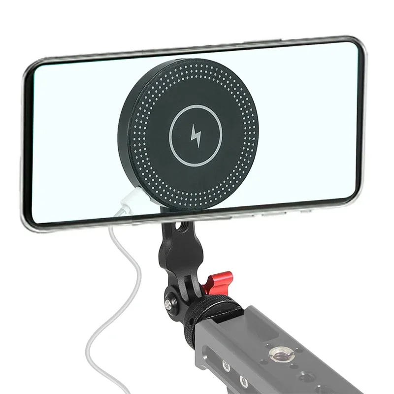 Handyhalter Ständer Magnetisches kabelloses Ladegerät 15W Stativadapter 1/4 Halterung Kaltschuh für MagSafe Magnetladestation