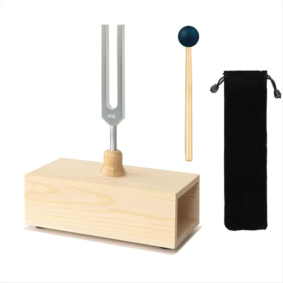 Fits for 432 Hz Tuning Fork with Resonance Box and Storage Bag for Sound Healing,Tuning Fork Resonance Teaching