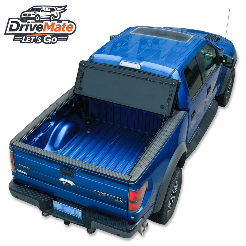 Pickup Truck Bed Low Profile Hard Folding Tonneau Cover for Ford F150 raptor  Ranger Dodge Ram gmc 1500  toyota Hilux Revo Vigo