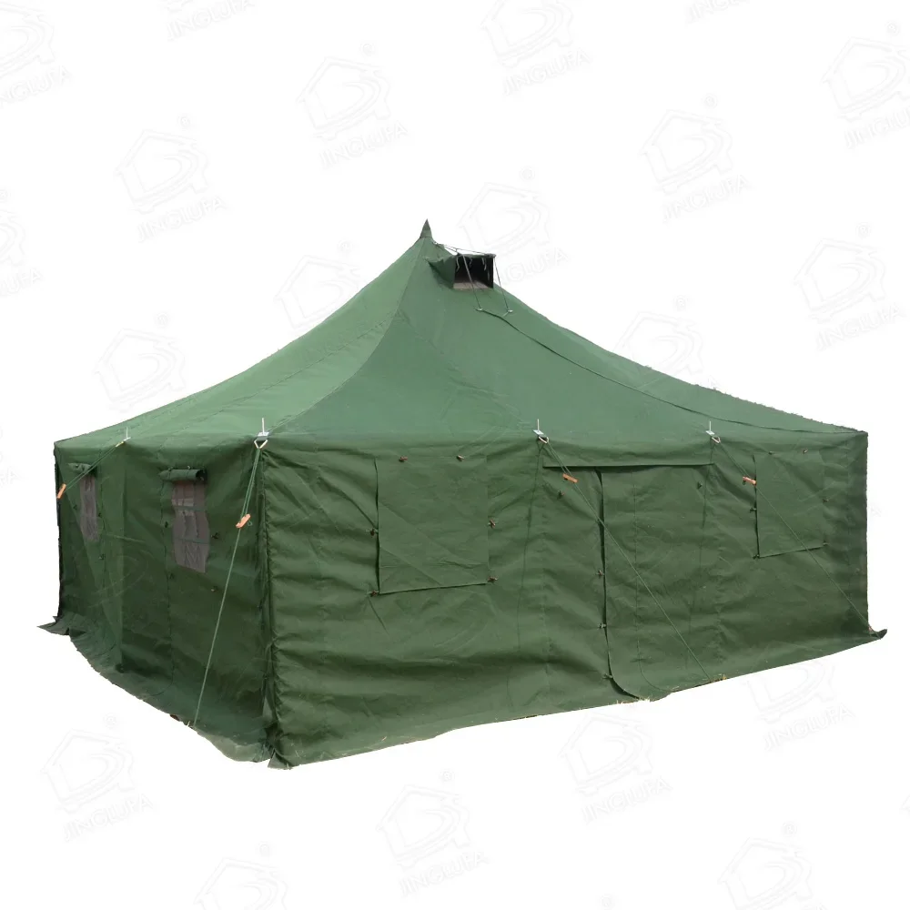 

10 man Russian waterproof winter green canvas wall surplus tents disaster relief tent for sale