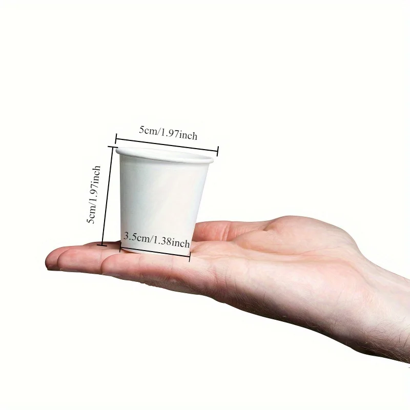 100/50PCS50ml Disposable Small Paper Cups Juice Coffee Supermarket Tasting Picnics Travel Small Mouthwash Cups White Paper Cups