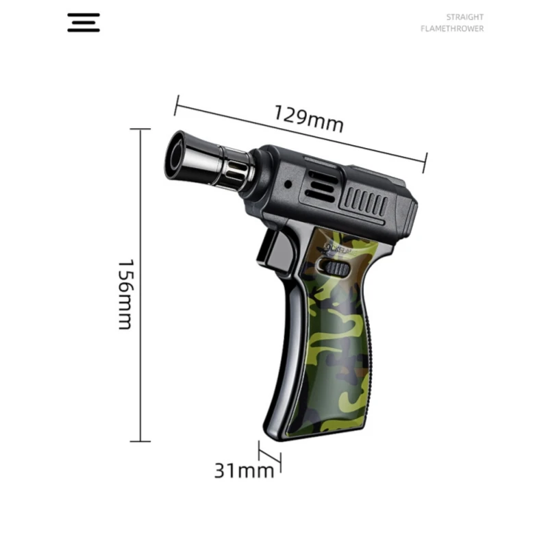 Windproof High Firepower Inflatable Lighter Portable Flame Thrower, Welding Gun Cigar Specific Camping Barbecue Baking Lighter - Image 6