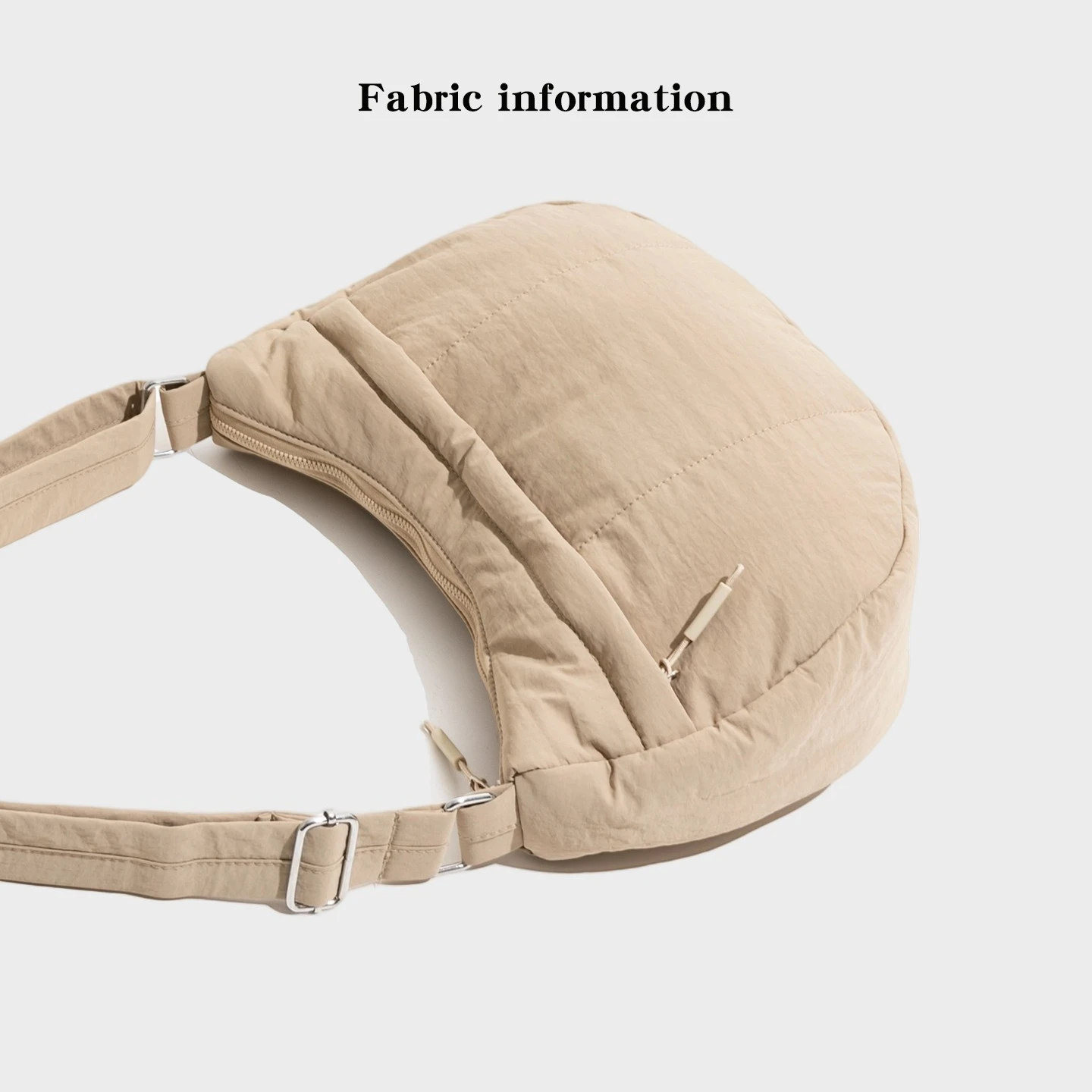 Picture 5: MABULA Nylon Simple Casual Large Capacity Crossbody Bag Commute Multi-functional Women's Bag Lightweight Solid Color Hobos Bag