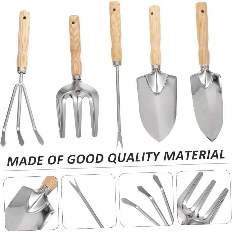 

5 шт., Детские садовые лопаты с деревянной ручкой