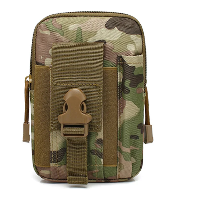 Camouflage waist bag outdoor multi-functional sports running bag men's waterproof mobile phone bag camping cycling waist bag