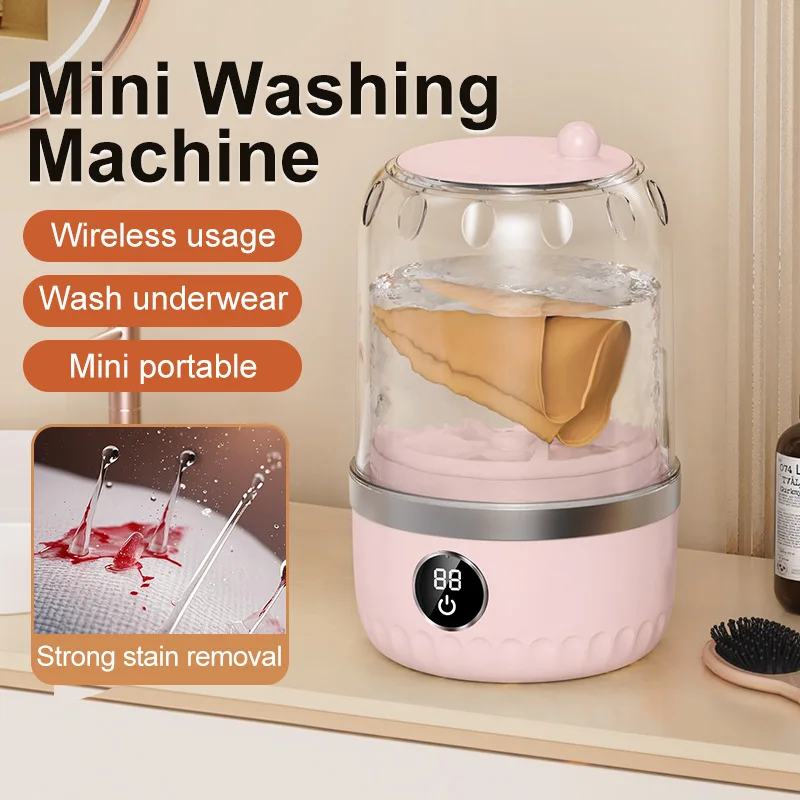 Mini Laundry Cup Dormitory Home Laundry Underwear Socks Wireless Portable Fully Automatic Timed Laundry Mini Washing Machine