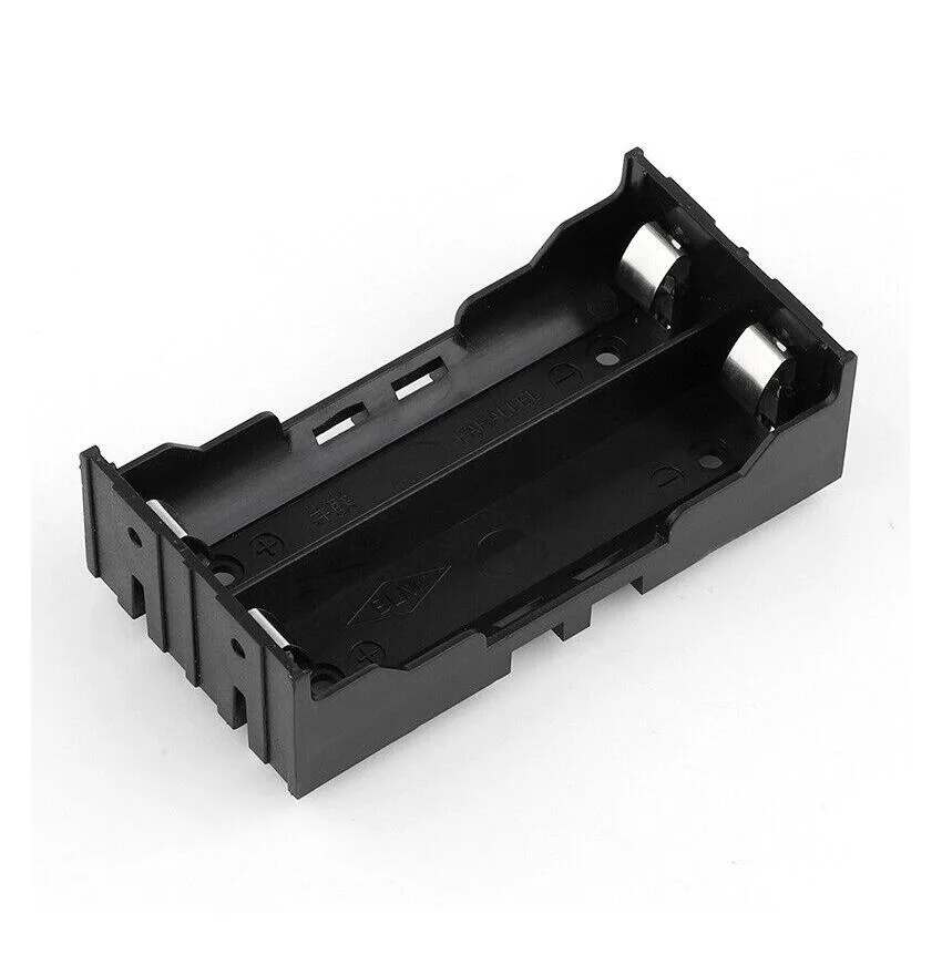 100PCS/LOT 18650 Battery Holder Case 2x 3.7V Batteries 2 slots Storage Box with Pin PCB Mount Solder Mounting Lead Wholesale