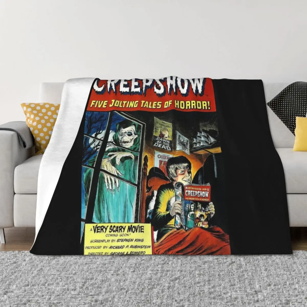 

Creepshow Throw Blanket funny gift Retros blankets and throws Blankets For Bed Blankets
