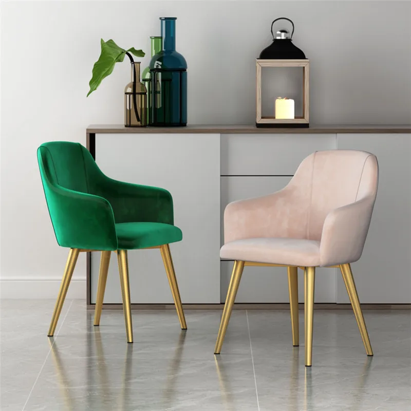 

Nordic Light Luxury Ins Style Dining Chair Home Backrest Chair Modern Living Room Chair Creative Fashion Hotel Restaurant Chairs