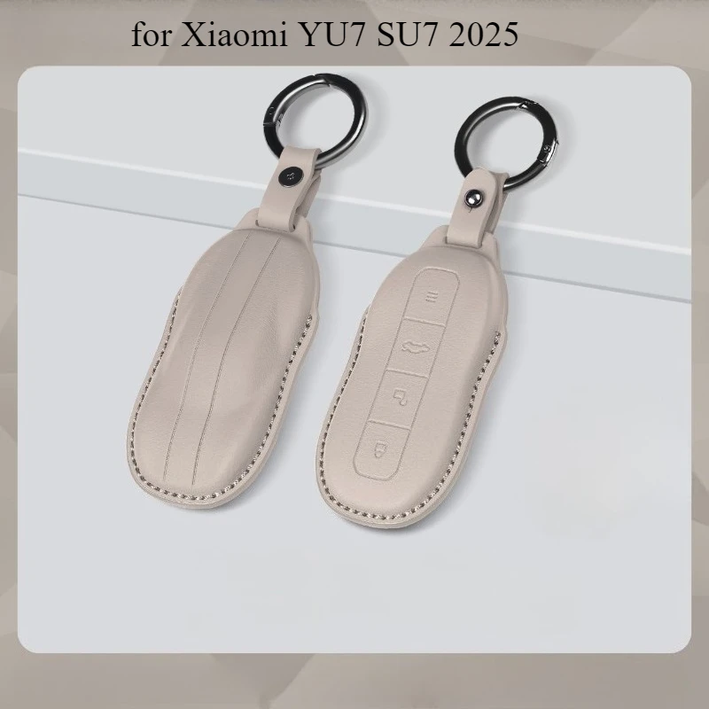 

Leather Key Fob Cover Case for Xiaomi YU7 SU7 2025