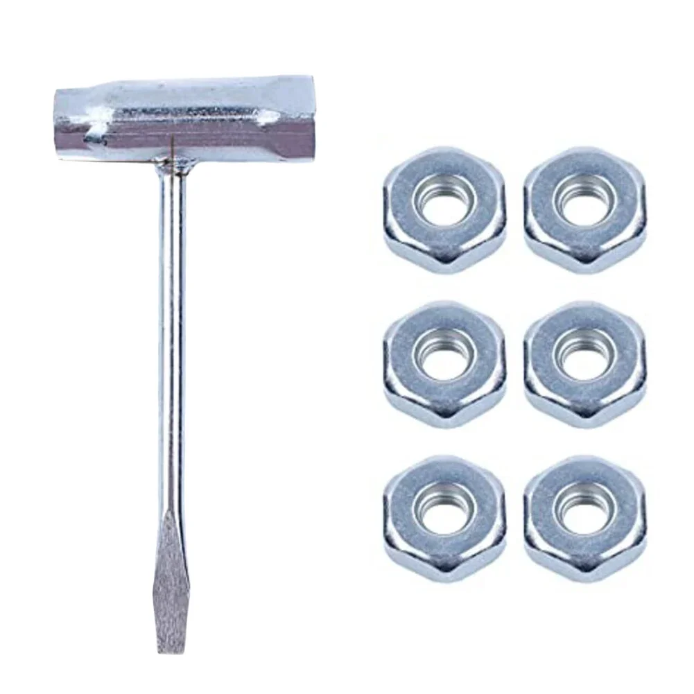 For 017 To 034 Chainsaw Wrench Scrench Metal Tool Set With 6 Bar Nuts Easy Maintenance For Different Chainsaw Models
