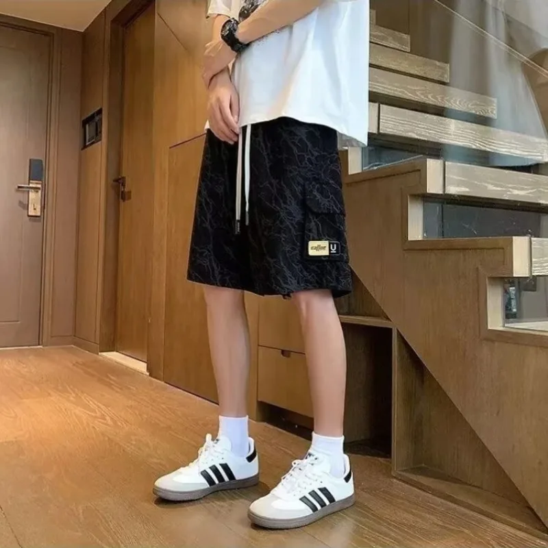 

Men's American Workwear Summer Shorts Loose Fit Casual Sporty Lightweight Straight Leg High Street Trendy Versatile Mid-Length
