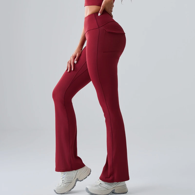 

Yoga trousers wear high waist, hip lift, micro-horn running, thin fitness pants, breathable, quick-drying, high elastic and tigh