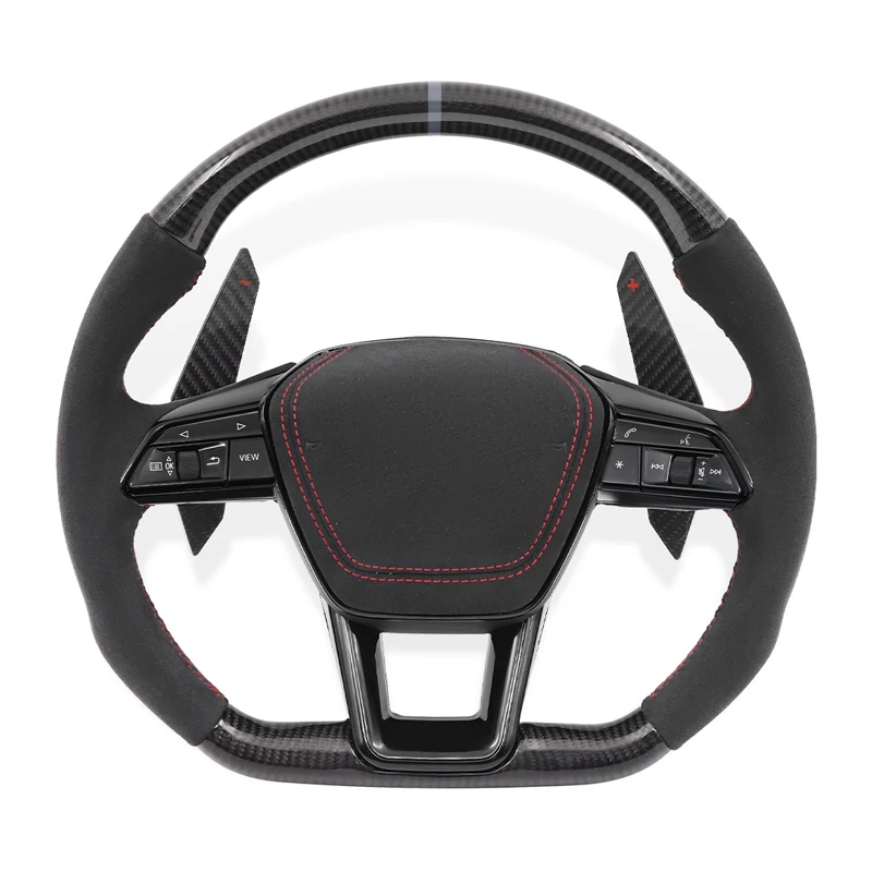 

TOP Carbon Fiber Car Steering Wheel Full Set Assembly for Audi A3 A4 A5 A6 A7 A8 S8 Q3 Q5 Q7 S3 S4 S5 S6 S7 TT R8 RS3 RS4