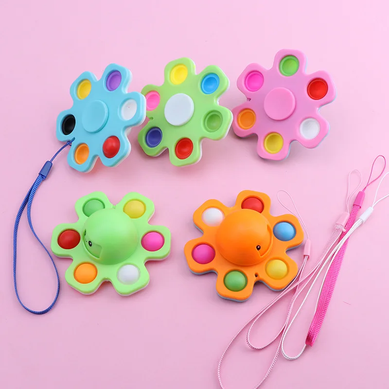 Fingertip Face Changing Octopus Bubble Silicone Rodent Killer Pioneer Flip Octopus Finger Spinner Decompression Toy