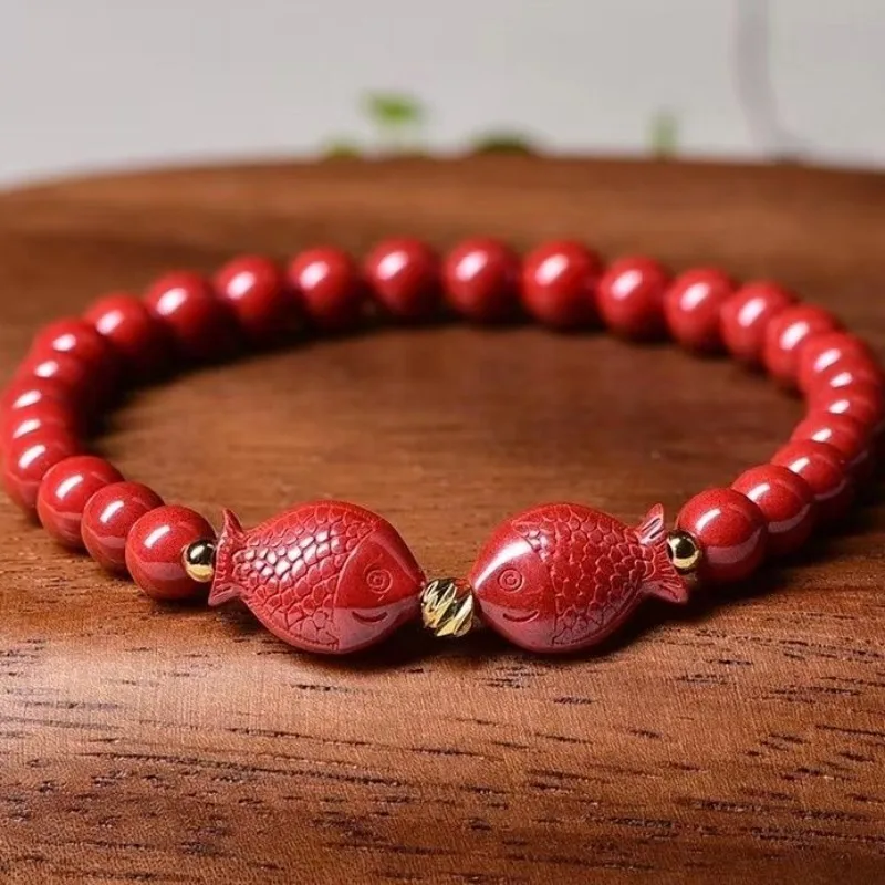 Cinnabar Pisces Bracelet for Men and Women