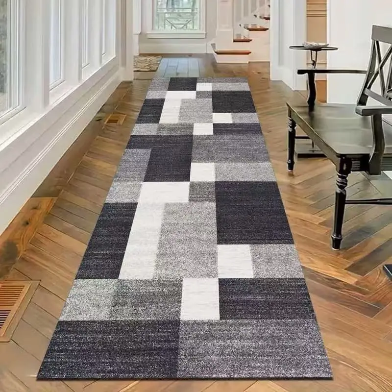 Oversized Runner Floor Rug for Hallway and Entryway, Extra Long Rectangular Mat for Living Room, Outdoor Dining, Kitchen, Doorway and Bathroom, Non-Slip PVC Bottom, Exquisite Printed Pattern