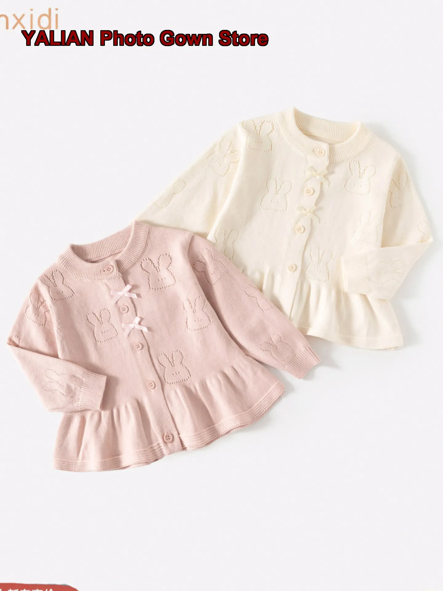 Girls Knit Cardigan Kids Autumn Spring Round Neck Button Front Stylish Jacket Toddler