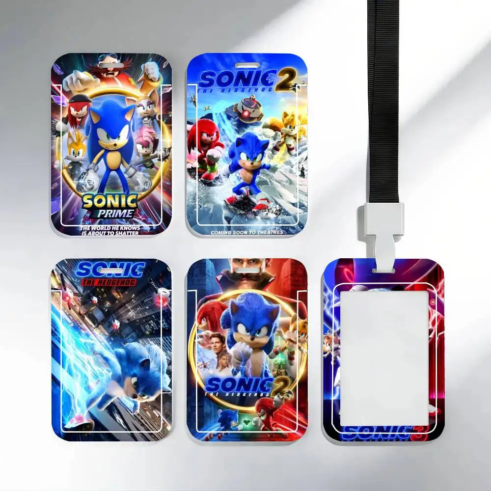

Hedgehog Adventure Animated Movie Series ID Card Holder Neck Strap Pendant Door Badge Holder Lanyards Keychain Work Credential