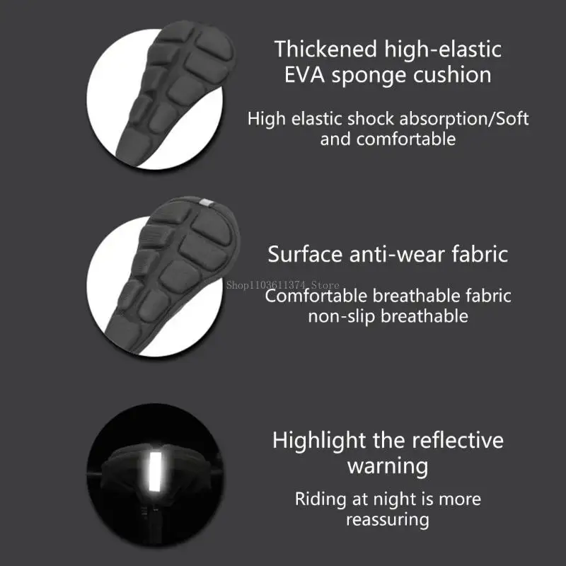 

Bike Saddle Cover Padded Thick EVA Bicycles Cushion for Comfortable Cycling