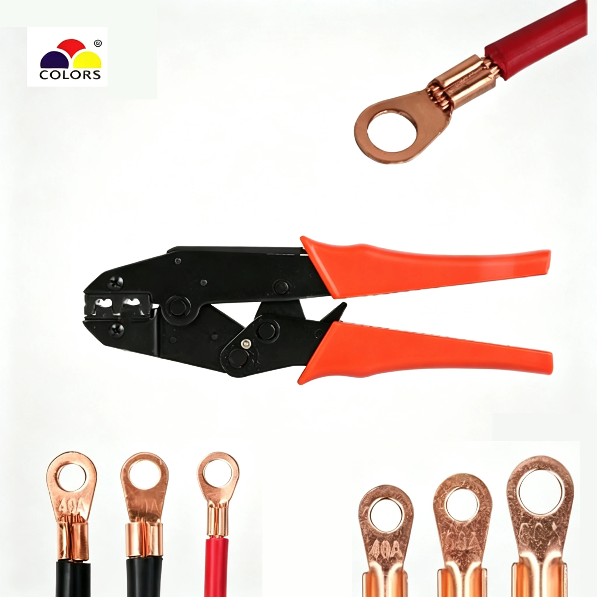 OT Draht Crimpzange OT Offene Draht Nase Terminal Crimpzange HS-2030 HS-0560 3A 5A 10A 20A 30A 40A 50A 60A – Detail 1