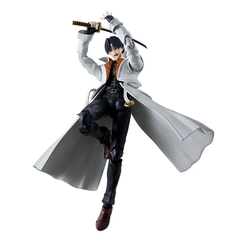 Bandai Genuine SHF Rurouni Kenshin Shinomori Aoshi Anime Action Figure Collectible Joints Movable Model Toys Ornaments Gift Kids