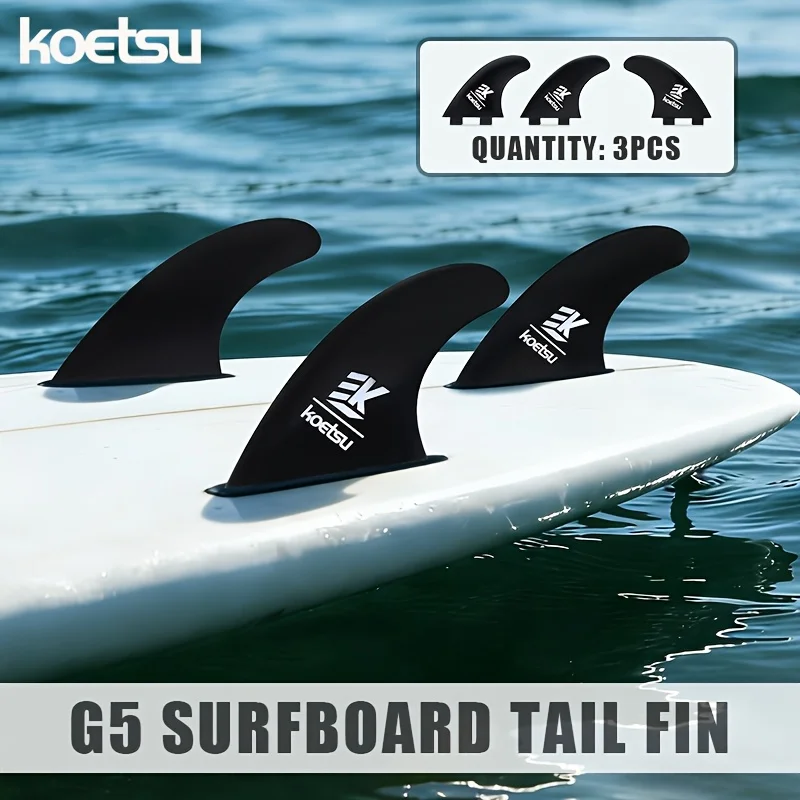 

Набор из 3-х плавников для серфборда KOETSU G5 (белый, черный, красный), легко собираются, подходят для начинающих, просты в использовании и быстры в установке.