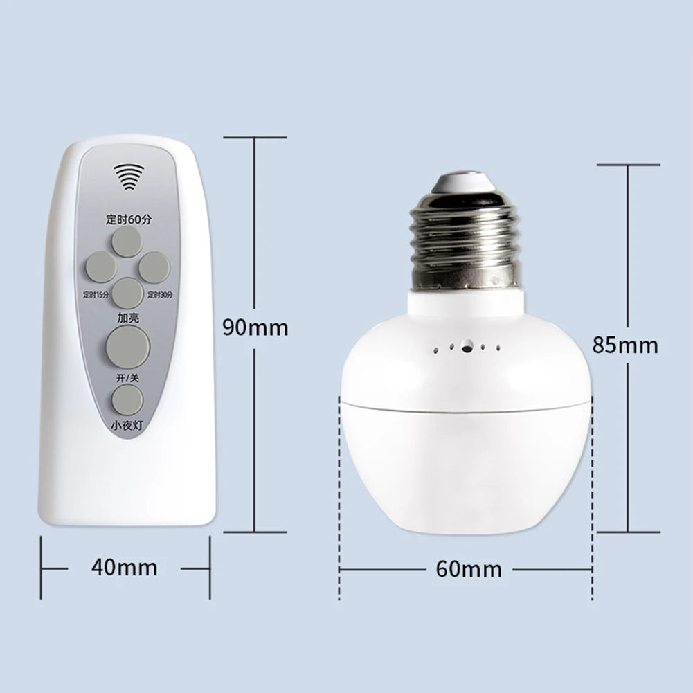 Imagem -06 - Conector do Controle Remoto do Adaptador Suporte de Luz do Interruptor do Sensor Socket Professional Conversor E27 Screw Lamp