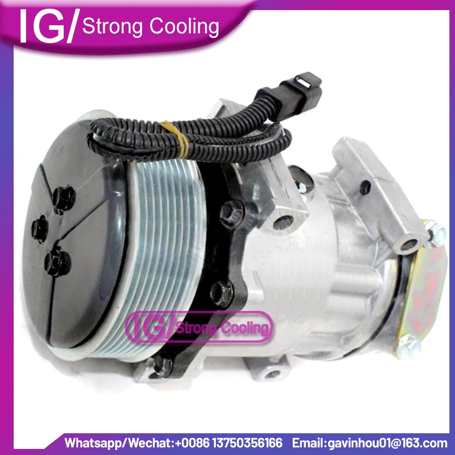 

Sanden 7H15 SD7H15 8202 8203 New AC Compressor For JCB Telescopic handler TM Series 320 08562 32008562 1168203 12V 24V