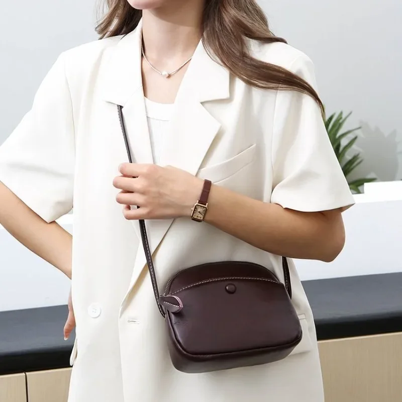 

Parisian Practical Diaper Bag Women's Luxury Leather Tote Vintage Crossbody Bag Minimalist Designer Large Capacity Elegant