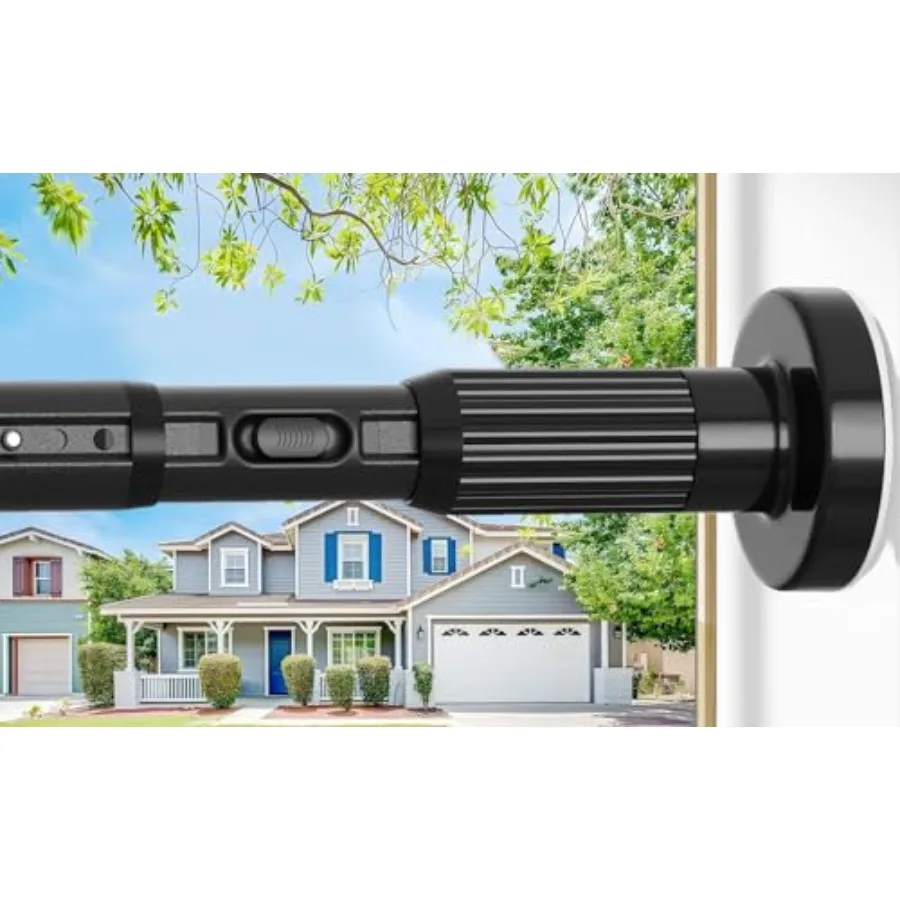 

Tension Curtain Rod Black Shower Rod 40-166IN Extra Long Curtain Rods No Drilling Adjustable Tension Rods for Window Shower or