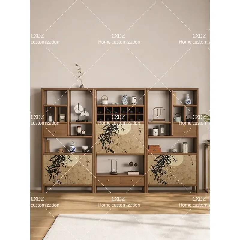 Song Dynasty Aesthetics High End Exquisite Bogu Shelf Pure Solid Wood Display Rack New Design Elegant Home Decor Furniture