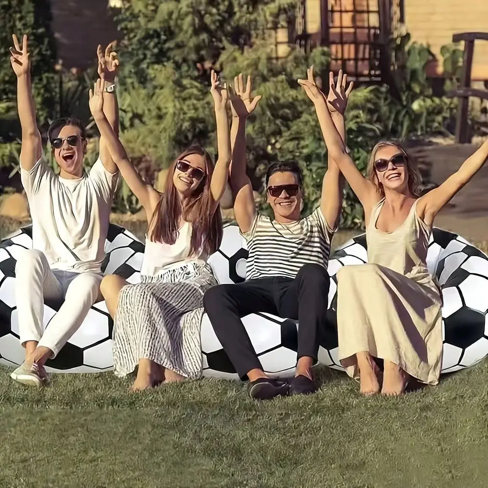 

Inflatable Soccer Basketball Sofa, Single Lounge Chair For Bedrooms And Camping