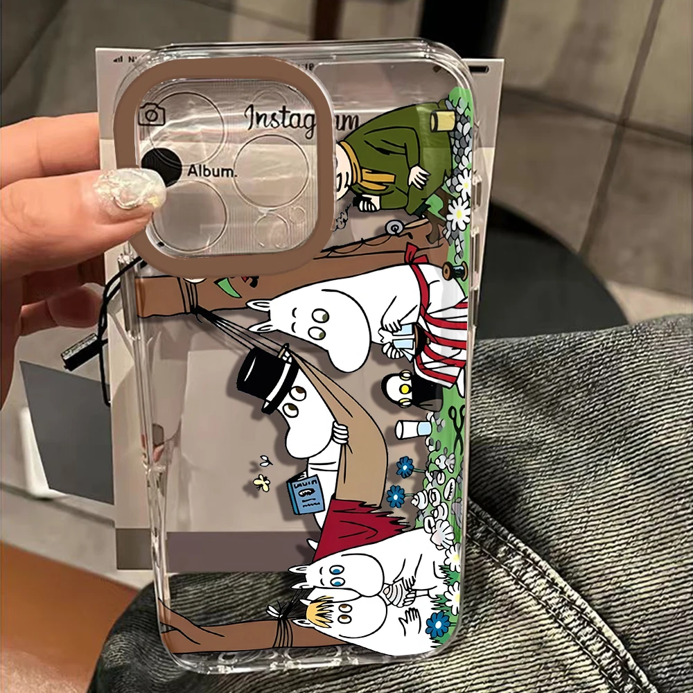 Phone Case For Cartoon Cute-M-moomins-i iPhone 17 16 16e 15 14 13 12 11 Mini Pro Max X XR XSMax 7 8 Air Plus Transparent Cover - náhled 4