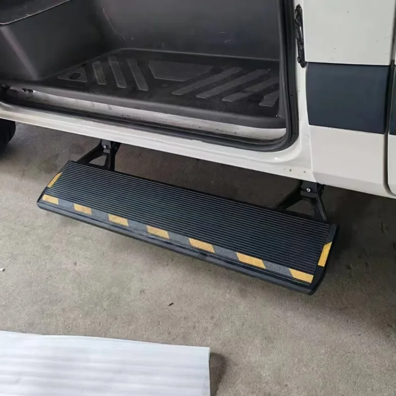 رائجة البيع RV للطي خطوة الكهربائية قافلة واحدة خطوة عالية الجودة سبائك الألومنيوم الأسود متنقل B-نوع خطوة السيارة