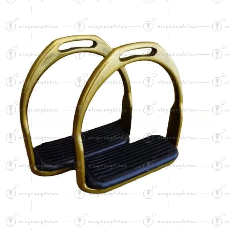 

Electroplated Gold Stainless Steel Safety Stirrups, Horse Tack & Halter Accessories
