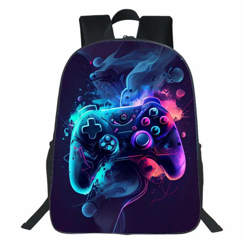 3D printed GamePad game controller, children's backpack, primary and secondary school backpack, youth backpack