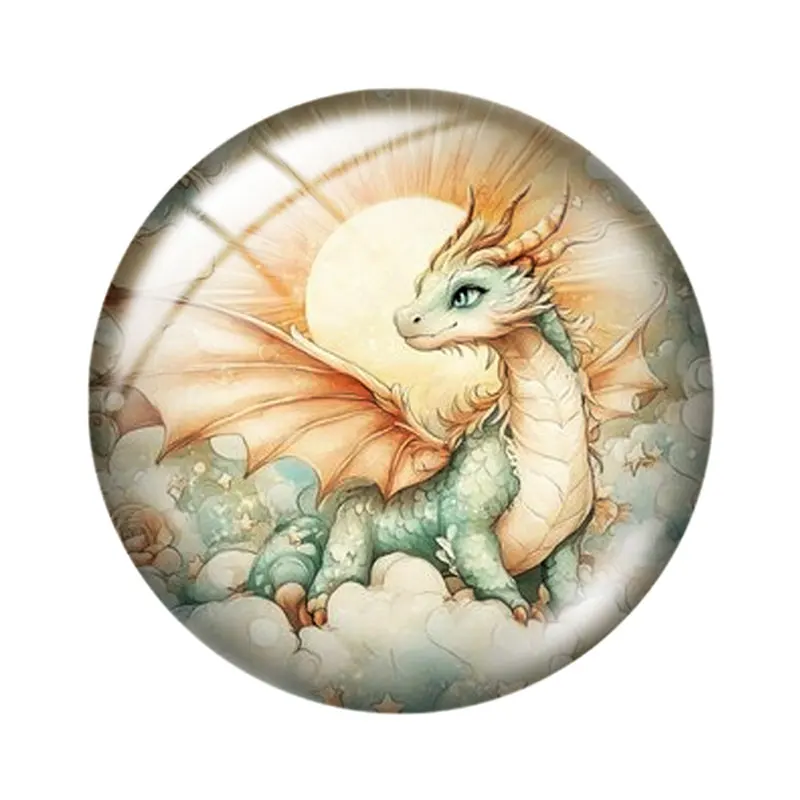Baby Dragon 12/18/20/25mm Glass Cabochon Bracelet Pendant Rings for Jewelry Demo Earrings Back Making Findings view 6