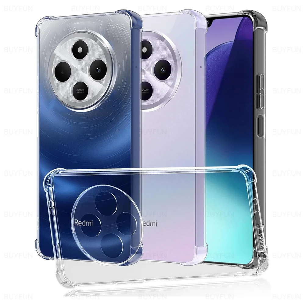 Transparent Shockproof Soft Case For Xiaomi Redmi 14C 13C Poco C75 C65 Redmi14C PocoC75 Redmi13C PocoC65 13 14 C 75 65 4G Cover