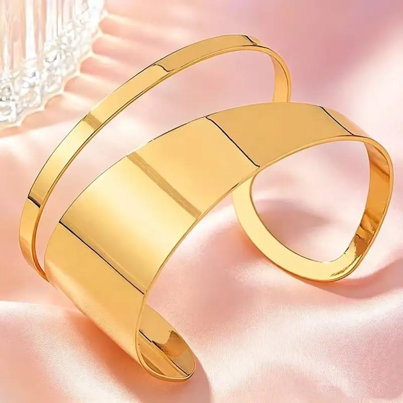 Punk Hip Hop Wide Open Adjustable Bracelet Street Style Anti-scratch Women Party Club Wear Jewelry Gift