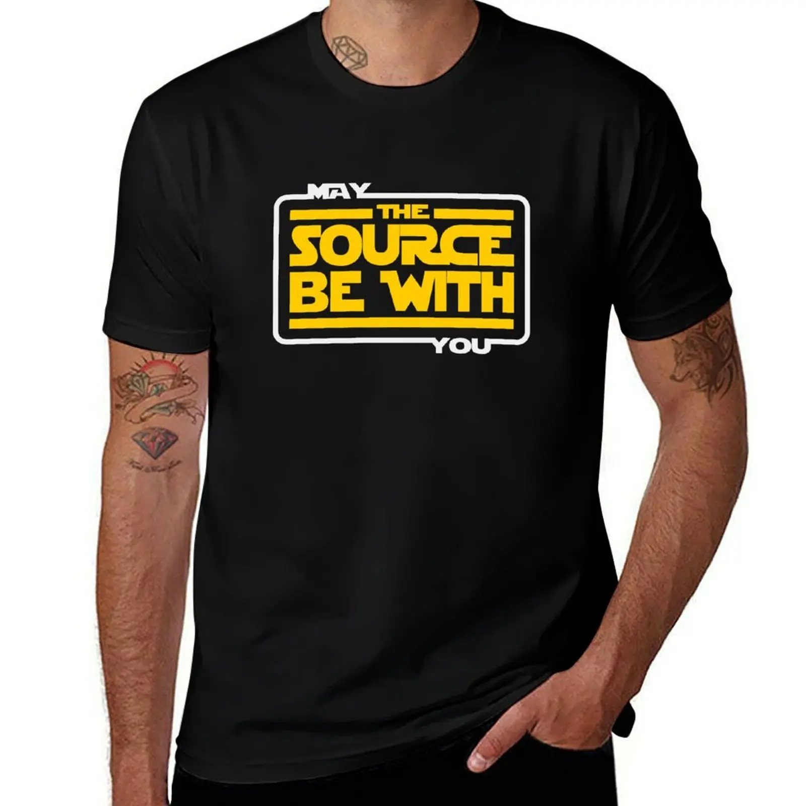 MAY THE SOURCE T-Shirt Soft Lightweight Cotton T-Shirt