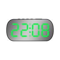 12/24H Format Digital Alarm Clock Quiet 5 Level Brightness Electronic Table Clock Date Display Dual Alarms LED Digital Clock