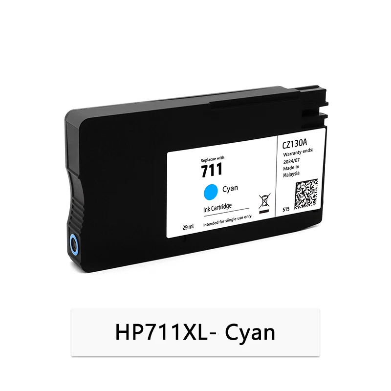 Original HP 711XL 711 Ink Cartridge Full With Ink Compatible For HP DesignJet T120 T520 T530 Printer HP711 Pigmment Ink