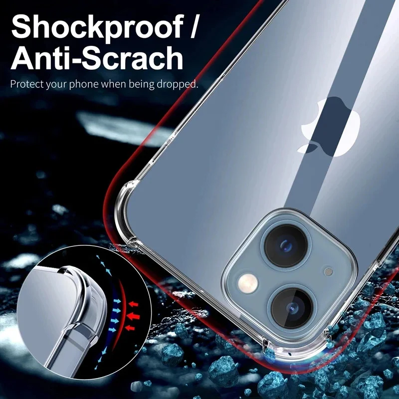 Shockproof Case For iPhone 15 14 13 12 11 Pro Xs Max Mini XR X 7 8 6s Plus 6 SE 2020 2022 2016 5 5S Back Cover Fundas Coque Capa