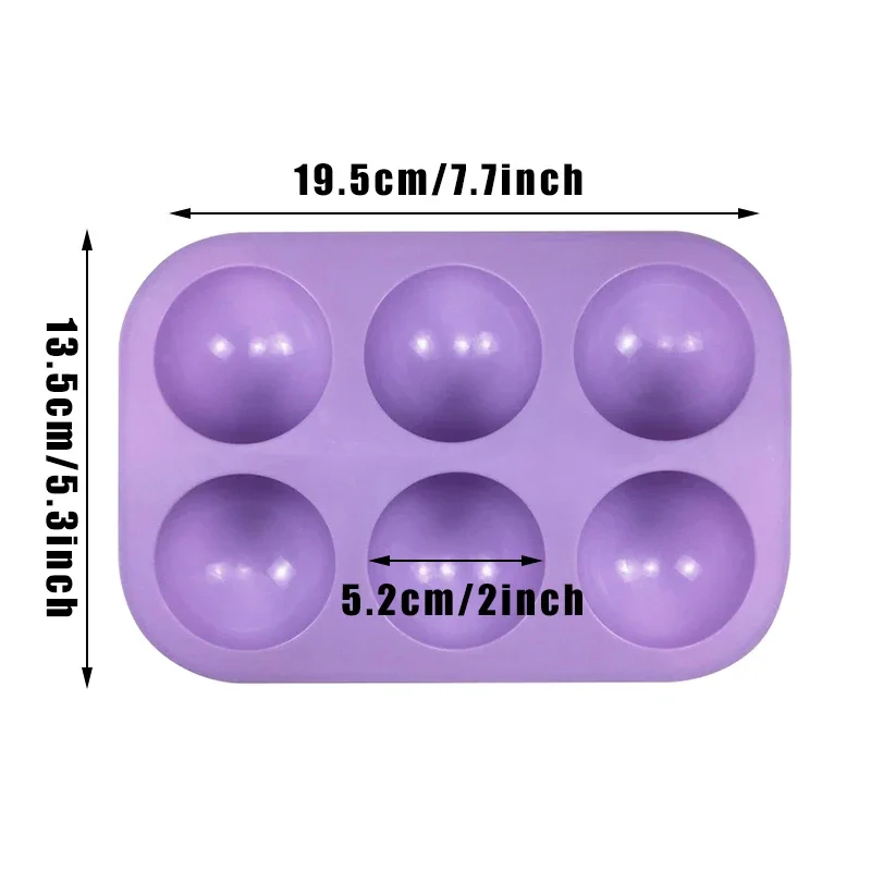 3D Ball Silicone Mold for Baking Cake, Pudding, Mousse Chocolate Ice Cube DIY Kitchen Tools Accessories Half Sphere Mold 5